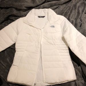 White Northface puffer jacket size small